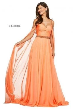 Sherri Hill - 53630 Ruched Beaded Chiffon A-line Dress 18 Sherri Hill - 53630 Ruched Beaded Chiffon A-line Dress