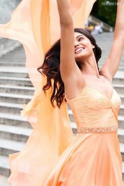 Sherri Hill - 53630 Ruched Beaded Chiffon A-line Dress 20 Sherri Hill - 53630 Ruched Beaded Chiffon A-line Dress