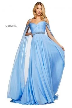 Sherri Hill - 53630 Ruched Beaded Chiffon A-line Dress 26 Sherri Hill - 53630 Ruched Beaded Chiffon A-line Dress