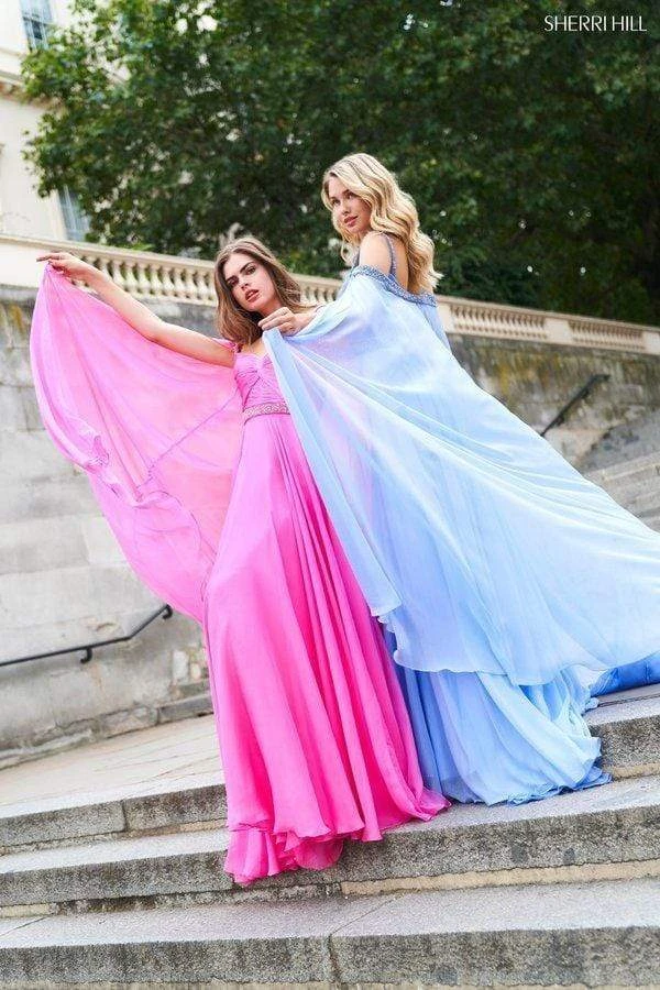 Sherri Hill - 53630 Ruched Beaded Chiffon A-line Dress 14 Sherri Hill - 53630 Ruched Beaded Chiffon A-line Dress