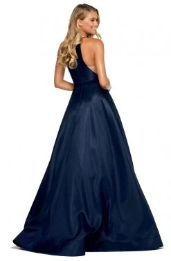 Sherri Hill - 53659 Mikado Halter Evening Dress