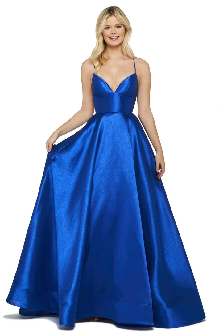 Sherri Hill - 53661 V-Neck Spaghetti Strapped Taffeta Dress 5 Sherri Hill - 53661 V-Neck Spaghetti Strapped Taffeta Dress