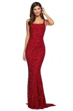 Sherri Hill - 53691 Scoop Back Beaded Fitted Dress 8 Sherri Hill - 53691 Scoop Back Beaded Fitted Dress