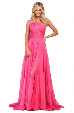 Sherri Hill - 53698 Chiffon Single Shoulder A-Line Dress 11 Sherri Hill - 53698 Chiffon Single Shoulder A-Line Dress