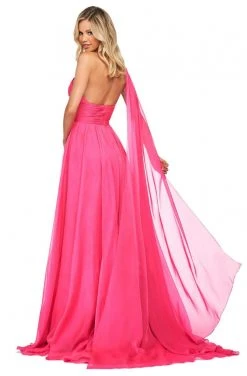 Sherri Hill - 53698 Chiffon Single Shoulder A-Line Dress 12 Sherri Hill - 53698 Chiffon Single Shoulder A-Line Dress