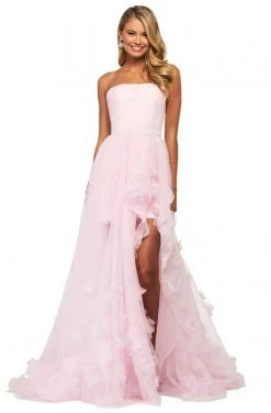 Sherri Hill - 53707 Strapless Applique A-Line Dress