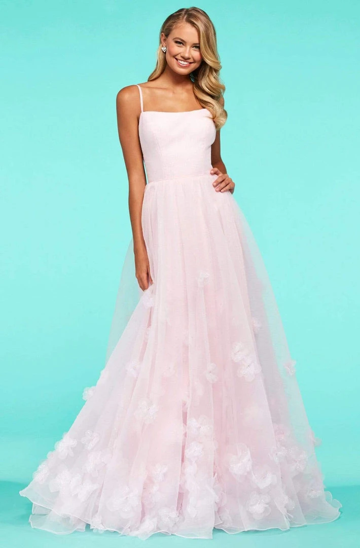 Sherri Hill - 53708 Scoop Applique A-Line Dress 3 Sherri Hill - 53708 Scoop Applique A-Line Dress