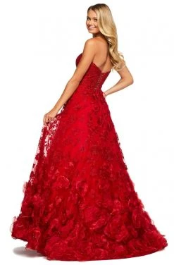 Sherri Hill - 53714 Strapless Applique A-Line Dress