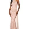 Sherri Hill - 53724 Lace High Halter Neckline Evening Dress 1 Sherri Hill - 53724 Lace High Halter Neckline Evening Dress