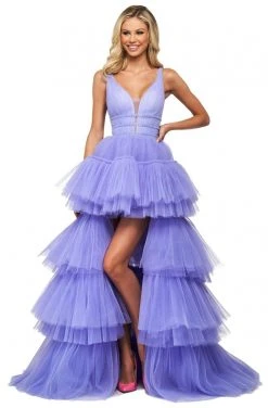 Sherri Hill - 53733 High-Low Hem Tiered Dress