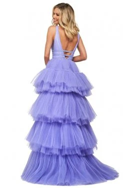 Sherri Hill - 53733 High-Low Hem Tiered Dress