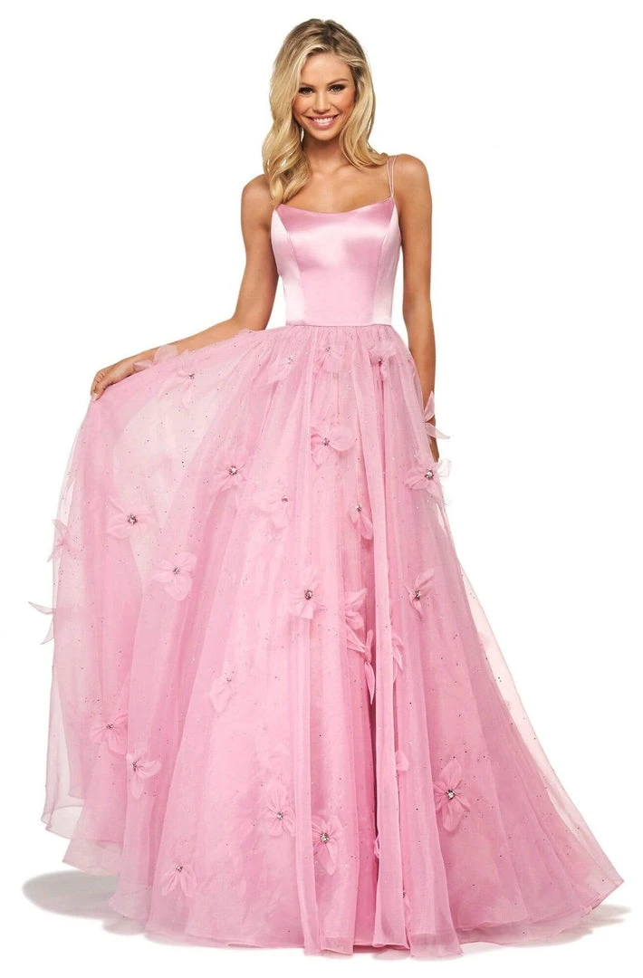 Sherri Hill - 53744 Scoop Floral Applique A-Line Dress 3 Sherri Hill - 53744 Scoop Floral Applique A-Line Dress