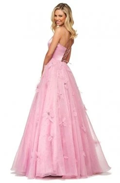 Sherri Hill - 53744 Scoop Floral Applique A-Line Dress 5 Sherri Hill - 53744 Scoop Floral Applique A-Line Dress