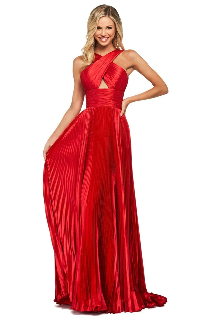 Sherri Hill - 53762 Halter Satin A-Line Evening Dress 3 Sherri Hill - 53762 Halter Satin A-Line Evening Dress