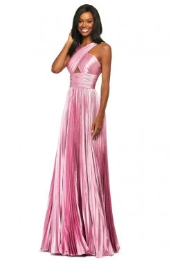 Sherri Hill - 53762 Halter Satin A-Line Evening Dress 8 Sherri Hill - 53762 Halter Satin A-Line Evening Dress