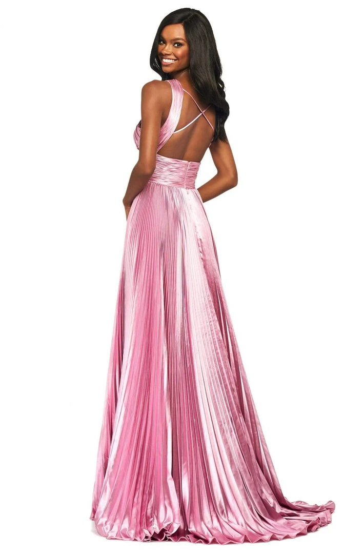 Sherri Hill - 53762 Halter Satin A-Line Evening Dress 6 Sherri Hill - 53762 Halter Satin A-Line Evening Dress