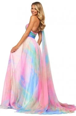 Sherri Hill - 53768 Single Shoulder Chiffon A-Line Dress