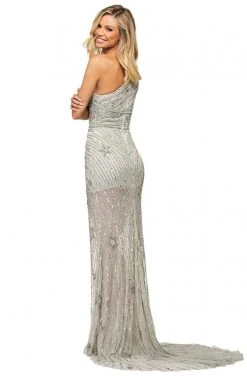 Sherri Hill - 53784 Single Shoulder Beaded Sheath Dress
