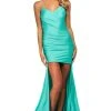 Sherri Hill - 53809 Ruched Sweetheart High-Low Jersey Dress