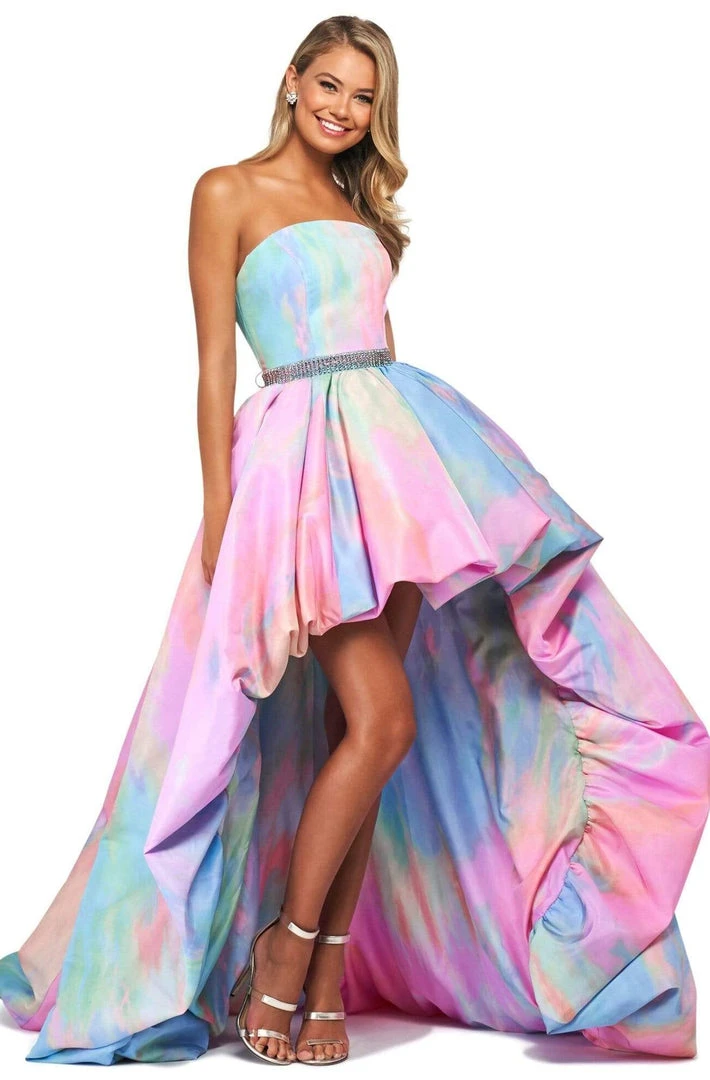 Sherri Hill - 53821 High Low Strapless Ballgown Dress 3 Sherri Hill - 53821 High Low Strapless Ballgown Dress