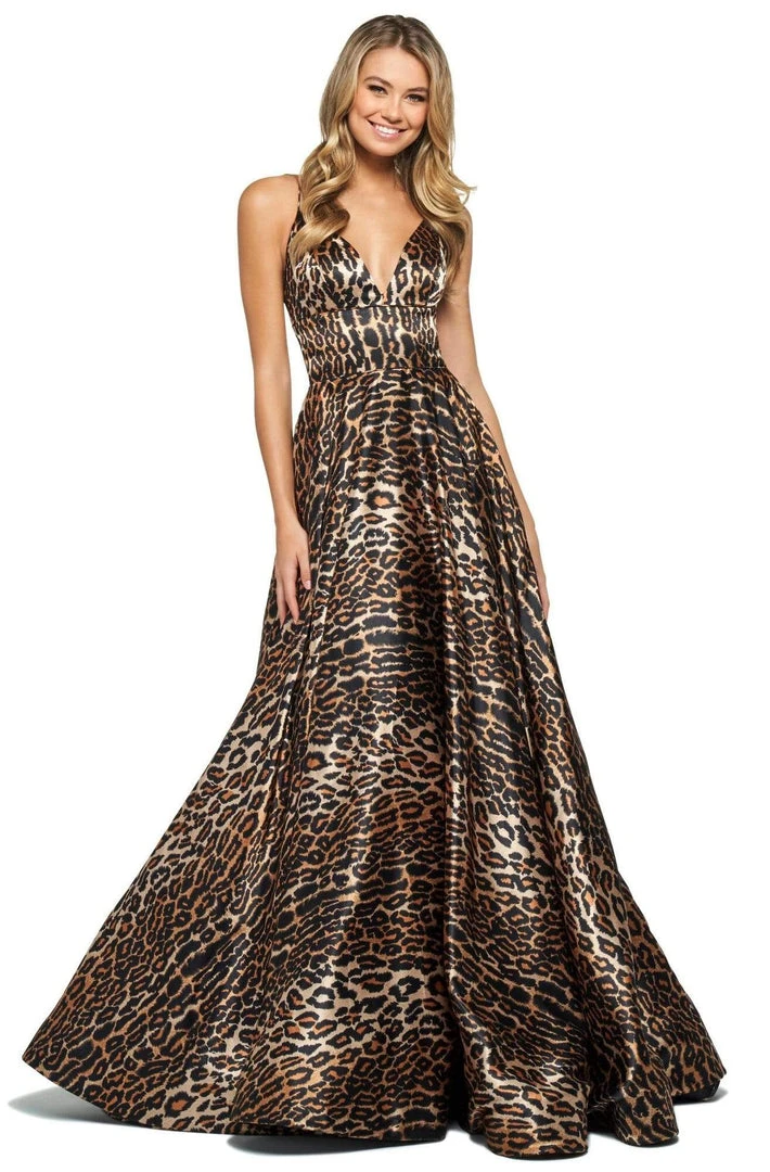 Sherri Hill - 53887 V-Neck Sexy Back A-Line Dress 3 Sherri Hill - 53887 V-Neck Sexy Back A-Line Dress