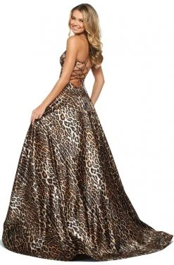 Sherri Hill - 53887 V-Neck Sexy Back A-Line Dress 5 Sherri Hill - 53887 V-Neck Sexy Back A-Line Dress