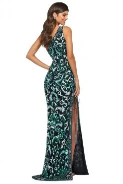 Sherri Hill - 53898 Single Shoulder Beaded Sheath Dress