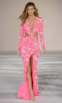 Sherri Hill - 53901 Plunging And Cut Out Column Gown