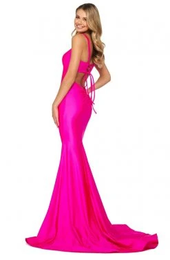 Sherri Hill - 53906 Scoop Neck Jersey Trumpet Dress