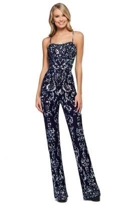 Sherri Hill - 54055 Sleeveless Sequin Jumpsuit