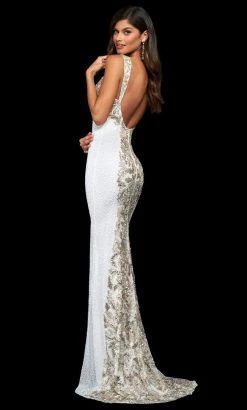 Sherri Hill - 54119 Scoop Back Contrast Beaded Sheath Gown 5 Sherri Hill - 54119 Scoop Back Contrast Beaded Sheath Gown