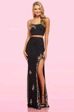 Sherri Hill - 54138 Beaded Two Piece Sheath Dress