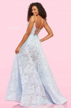 Sherri Hill - 54193 Appliqued Corset Bodice Lace Dress