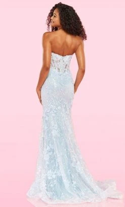 Sherri Hill - 54278 Applique Sweetheart Trumpet Gown With Train