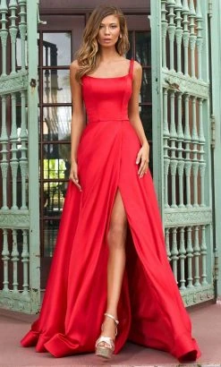 Sherri Hill - 54298 Scoop A-Line Dress With Slit