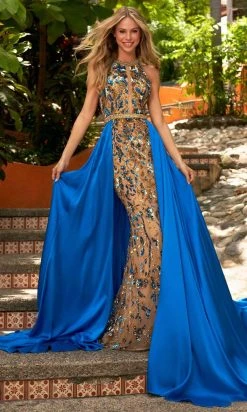 Sherri Hill - 54302 High Halter Overskirt Dress