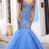 Sherri Hill - 54388 Plunging V-Neck Mermaid Evening Dress