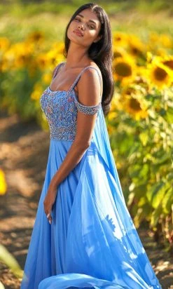 Sherri Hill - 54390 Beaded Cold Shoulder Gown