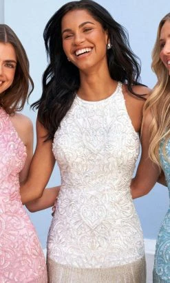 Sherri Hill - 54413 Halter Sheath Cocktail Dress