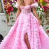Sherri Hill - 54906 Off Shoulder Tiered Ballgown