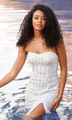 Sherri Hill - 54911 Strapless Sequin Adorn Gown 9 Sherri Hill - 54911 Strapless Sequin Adorn Gown