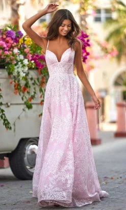 Sherri Hill - 54916 V-Neck Sequin Lace Dress