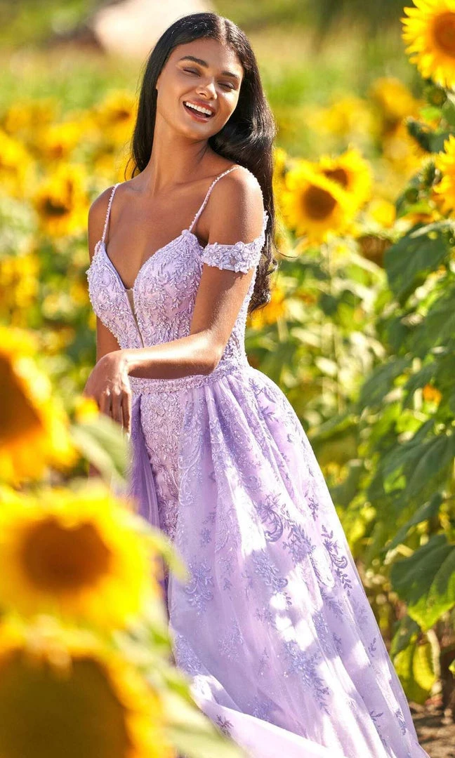 Sherri Hill - 54935 Dreamy Glittered Overskirt Gown 6 Sherri Hill - 54935 Dreamy Glittered Overskirt Gown