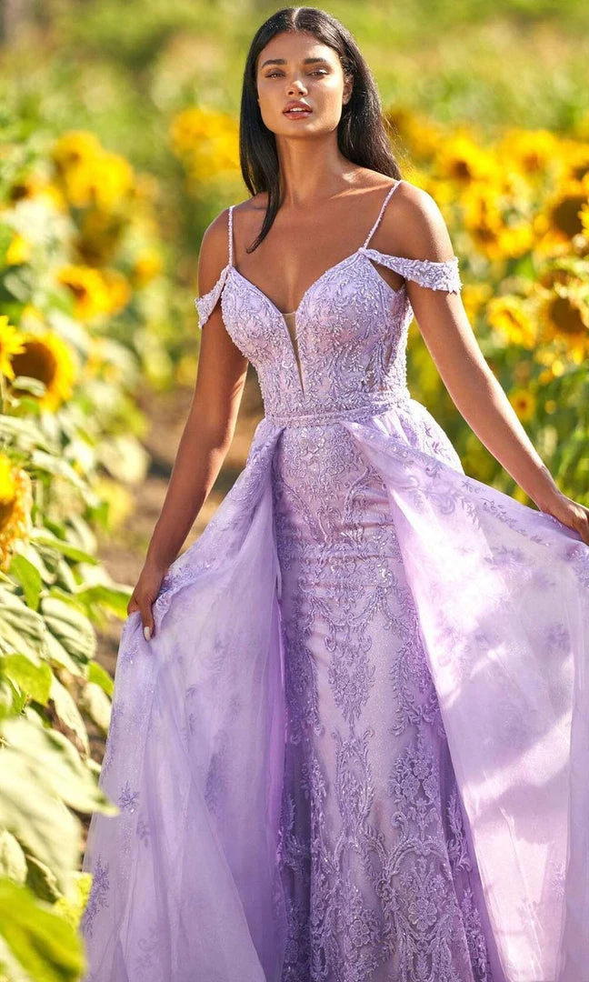 Sherri Hill - 54935 Dreamy Glittered Overskirt Gown 5 Sherri Hill - 54935 Dreamy Glittered Overskirt Gown