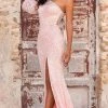 Sherri Hill - 55057 Glittered Slit Sheath Asymmetric Gown 2 Sherri Hill - 55057 Glittered Slit Sheath Asymmetric Gown