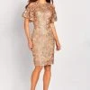 Social Occasions By Mon Cheri - Embroidered Jewel Dress 119835 - 1pc Caramel In Size 12 Available