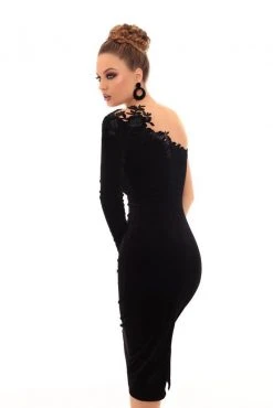 Tarik Ediz - 93664 Floral Applique Single Sleeve Sheath Dress Party Dresses 10 Tarik Ediz - 93664 Floral Applique Single Sleeve Sheath Dress Party Dresses